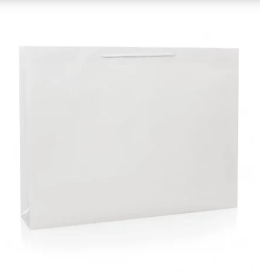 Bolsa de cartón blanco tamaño 50x40x17cm