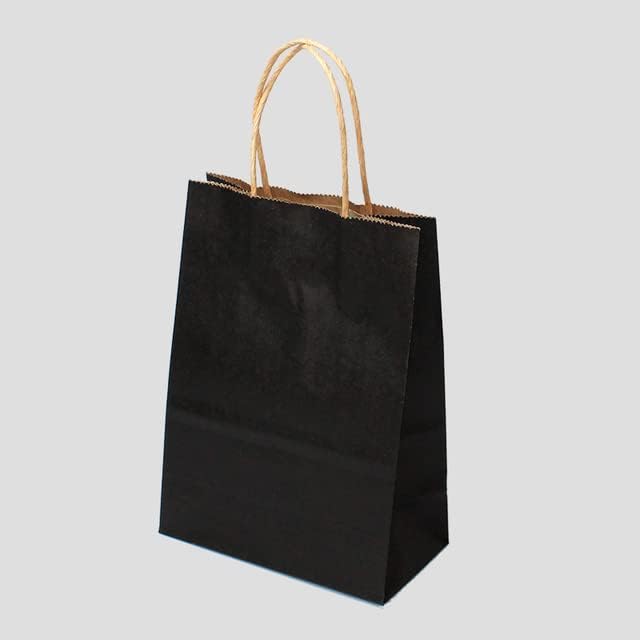 Bolsa kraft color negro tamaño 21x27x11 cm