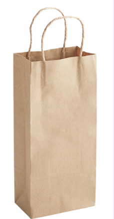 Bolsa de papel Kraft para botella de vino