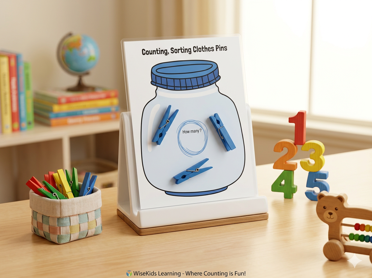Counting & Sorting Clothes Pin Set