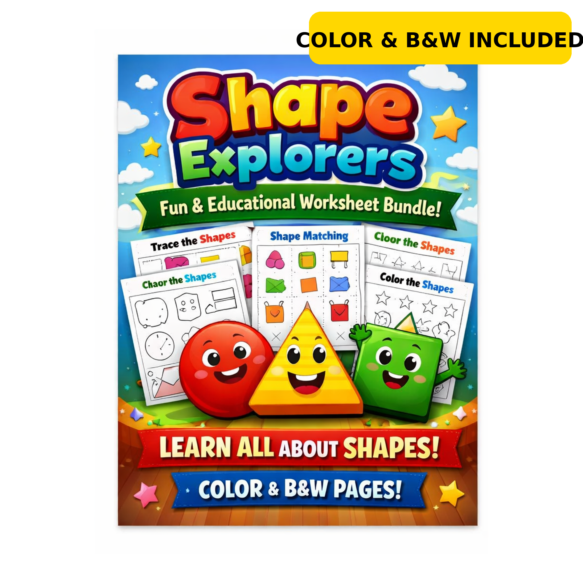 Shape Explorers Worksheet Bundle