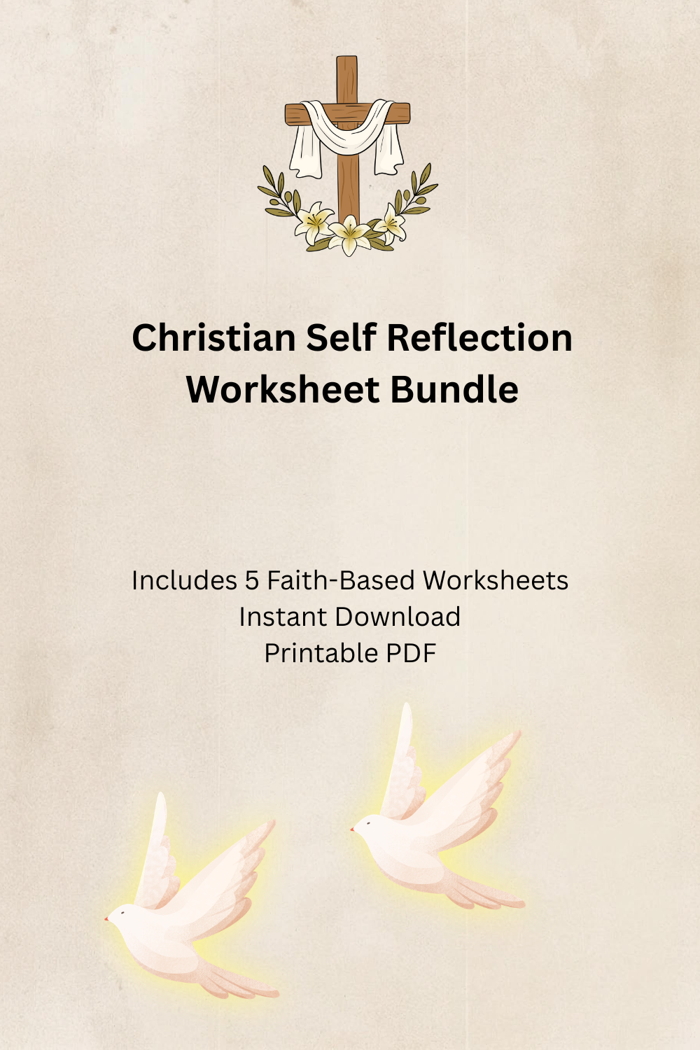 Christian Self Reflection Worksheet Bundle