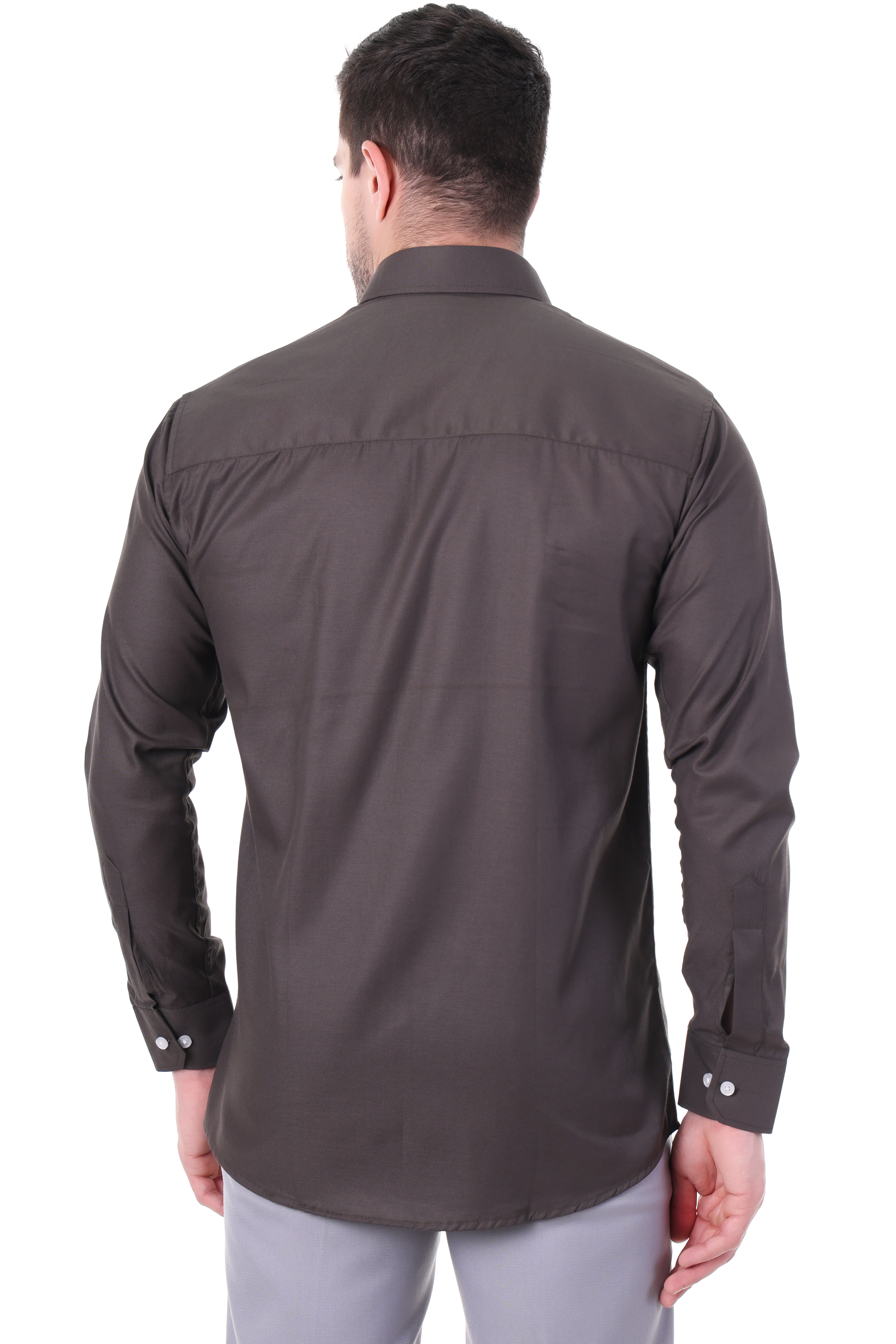 Beedark Men's Casual Jet Black Cotton Shirt