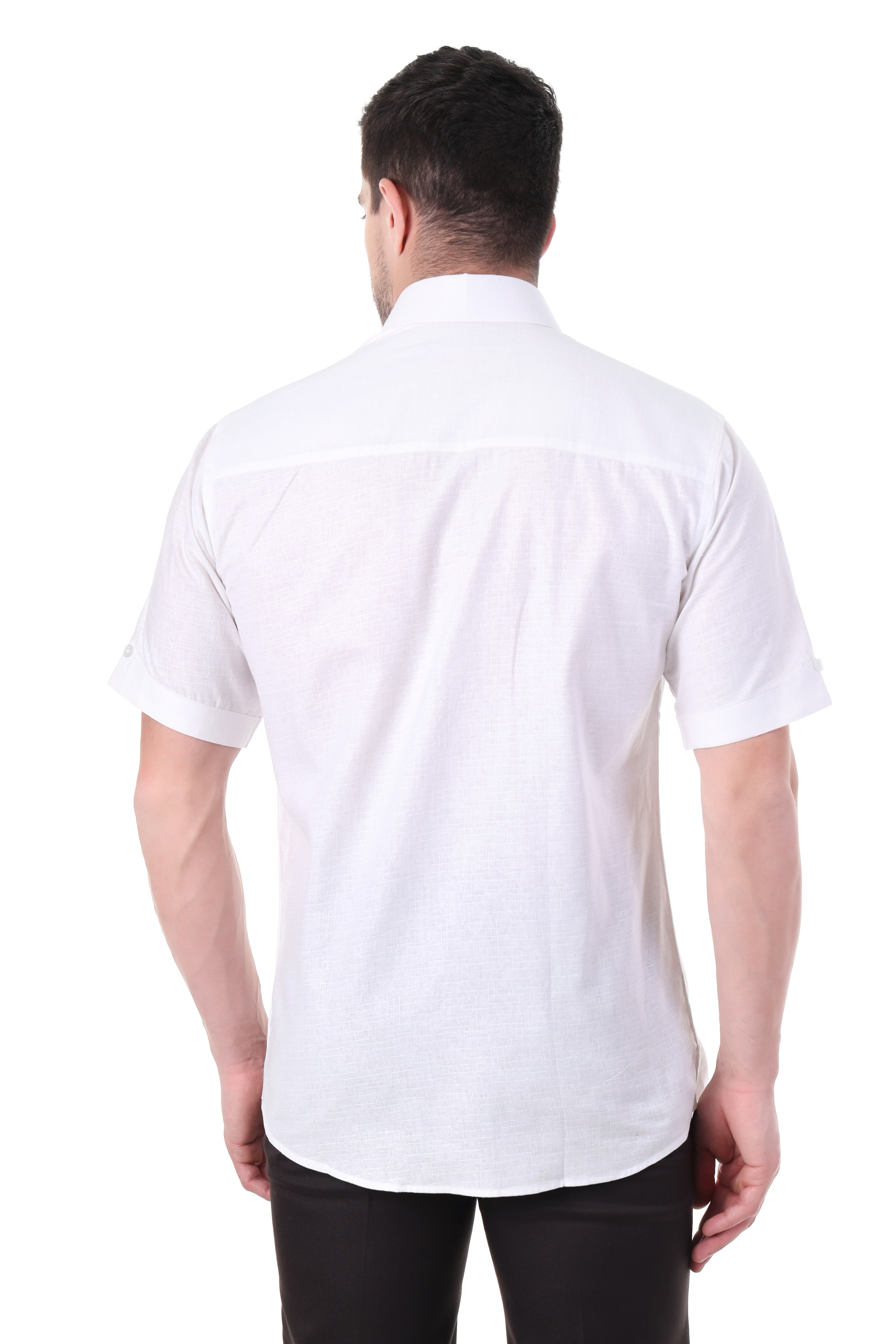 Beedark Men's casual White Jaraline  cotton shirt