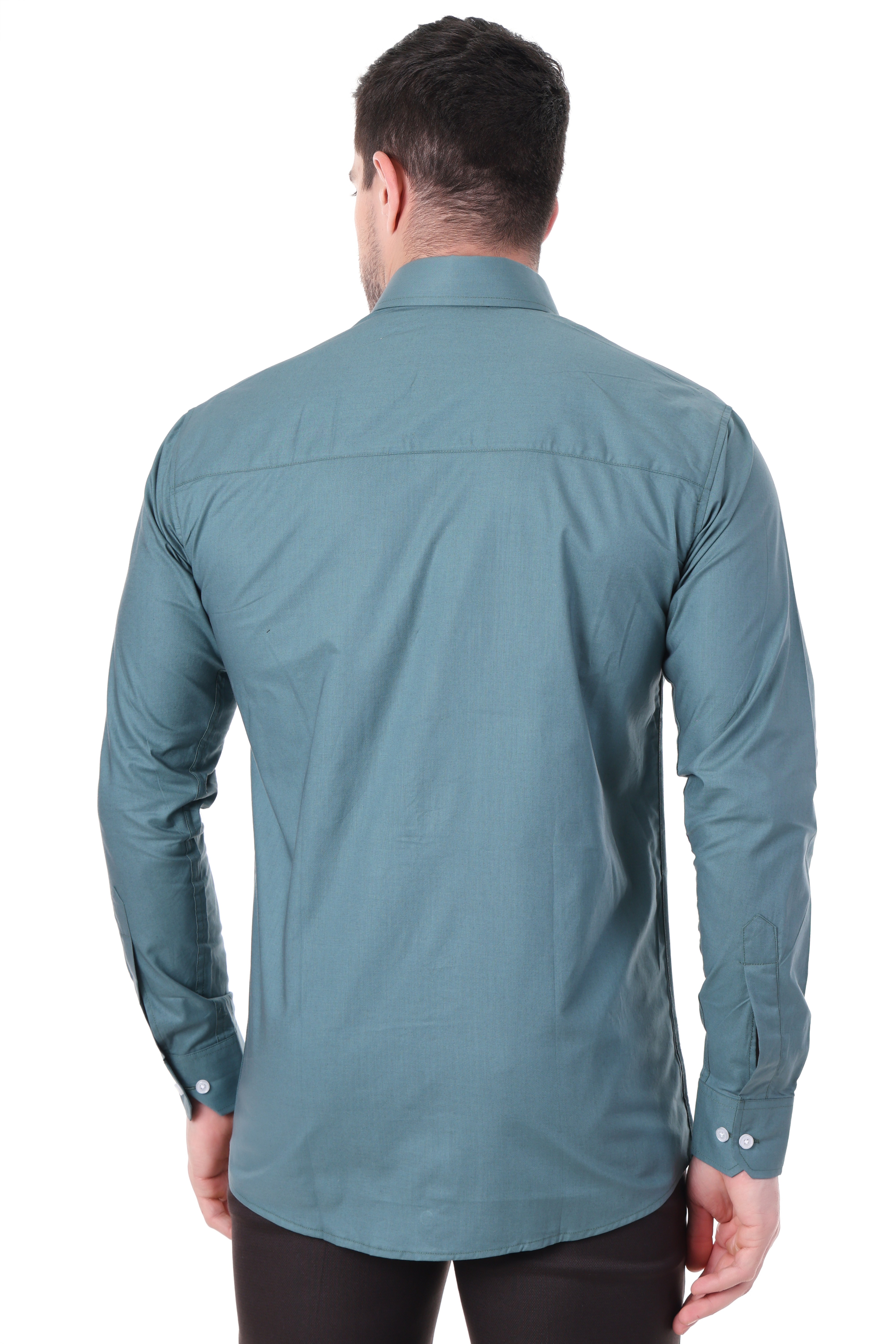 Beedark Men's casual Teal Green cotton shirt