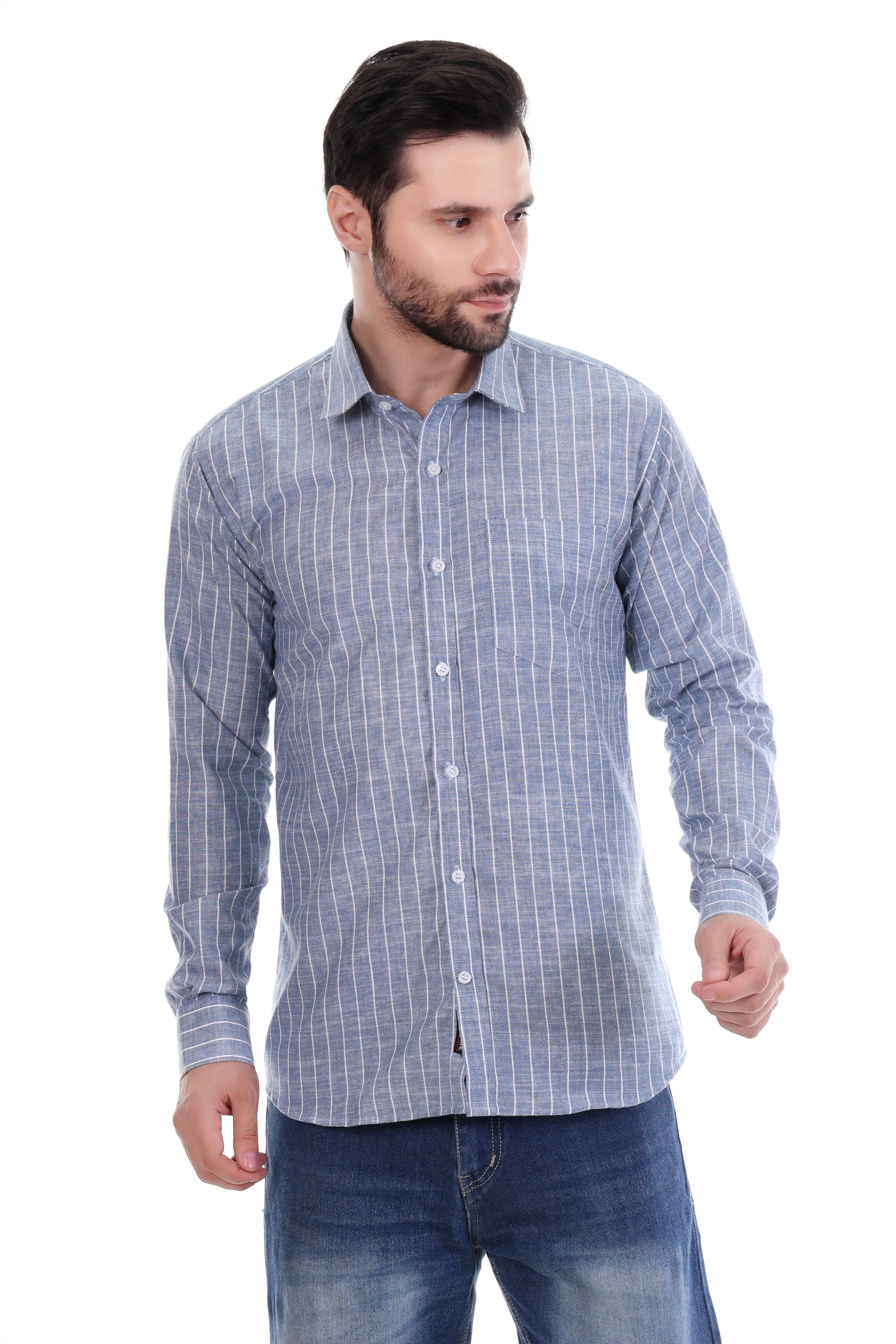 Beedark Men's Casual NordMist Shirt Full Sleeve