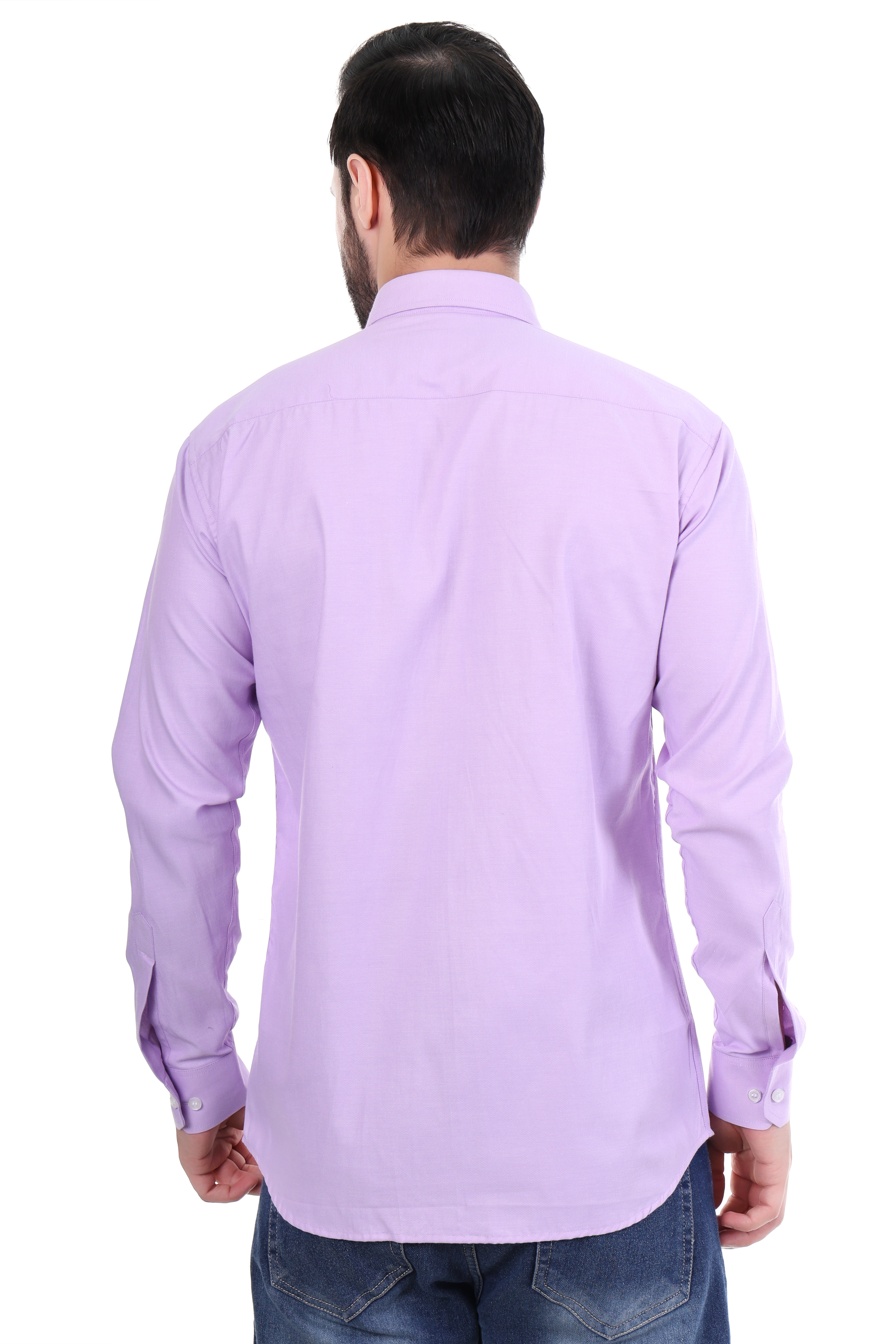 Beedark Men's Casual Lavender Shirt Full Sleeve