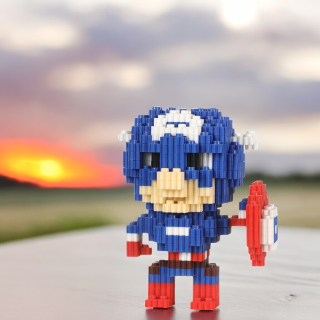Mini LEGO Brick Collectible Figures - Captain America