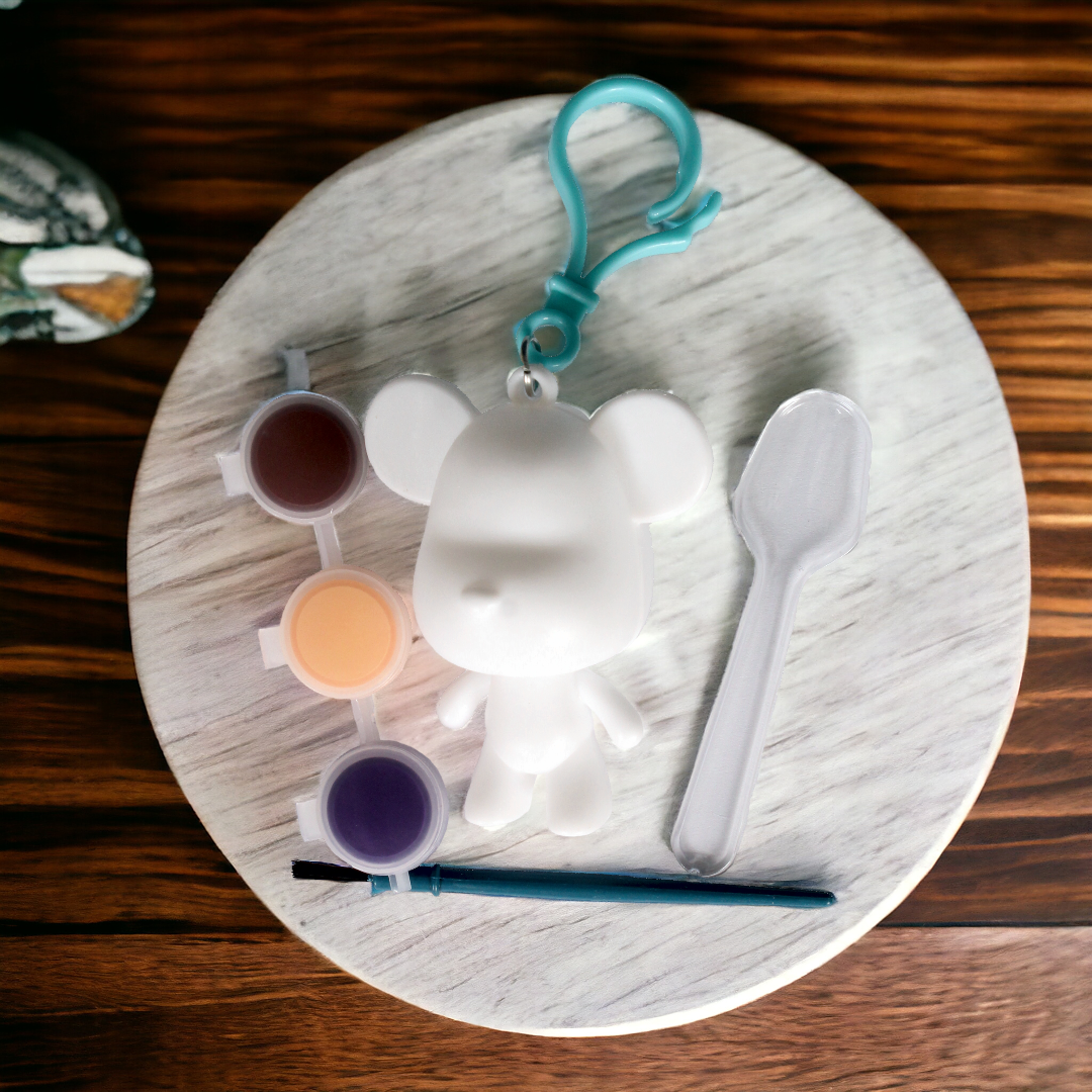Fluid Bear Children's Painting Set Toy Keychain