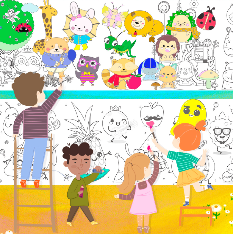 10 Metres Coloring Paper Roll for Kids