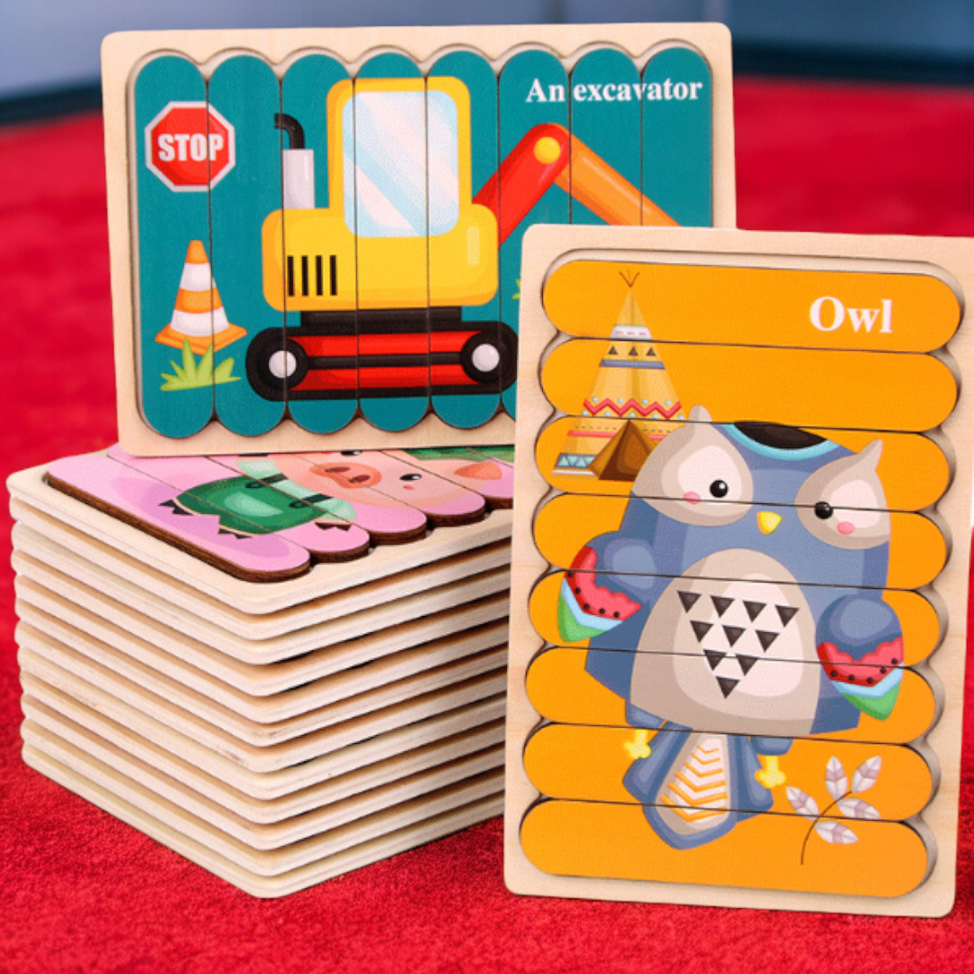 Double Sided Stick Puzzle - 18 x 12 cm