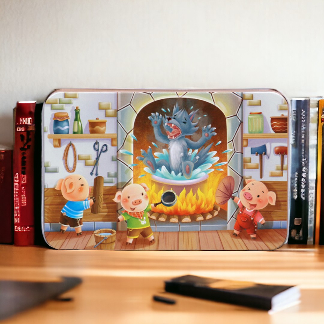 60 Pieces Metal Puzzle Box - Three Little Pigs