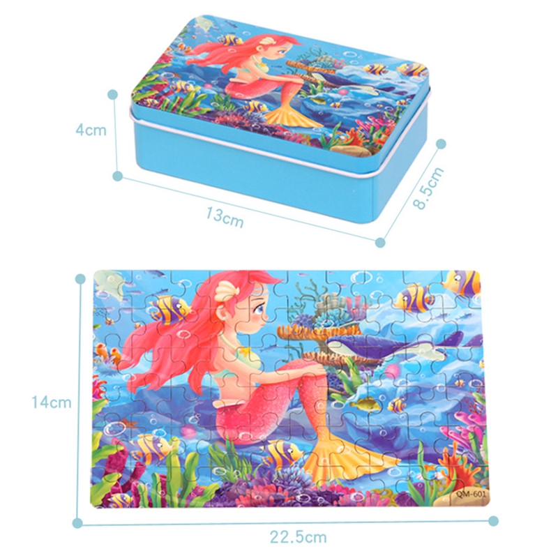 60 Pieces Metal Puzzle Box - Three Little Pigs