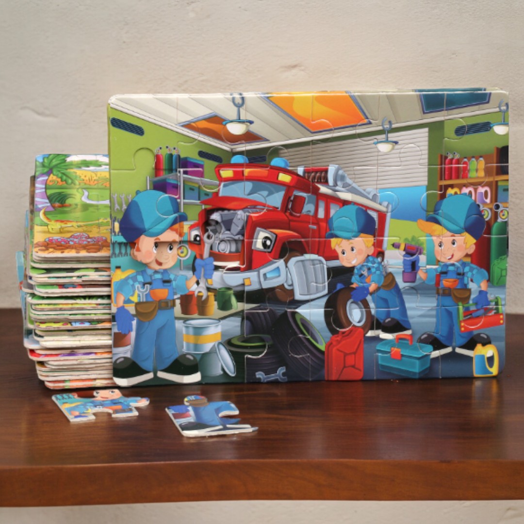40/60 Pieces Wooden Children Jigsaw Puzzle - 21.5 x 29 cm