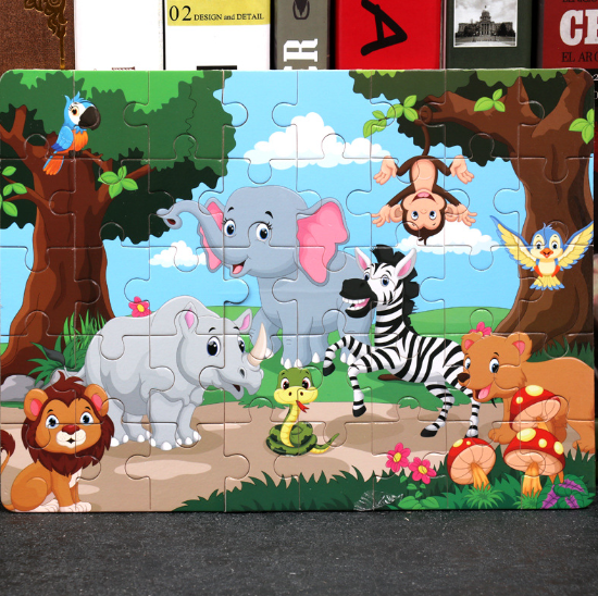 40/60 Pieces Wooden Children Jigsaw Puzzle - 21.5 x 29 cm
