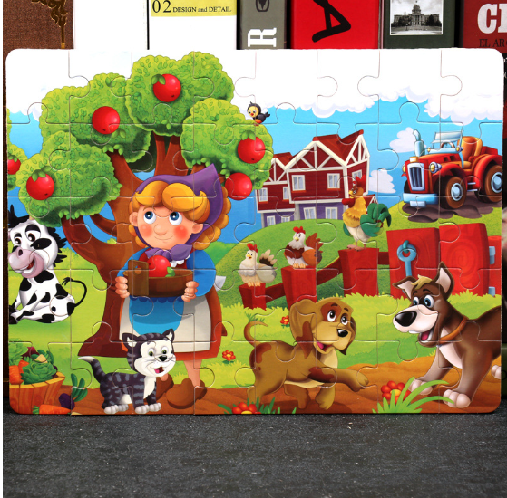 40/60 Pieces Wooden Children Jigsaw Puzzle - 21.5 x 29 cm