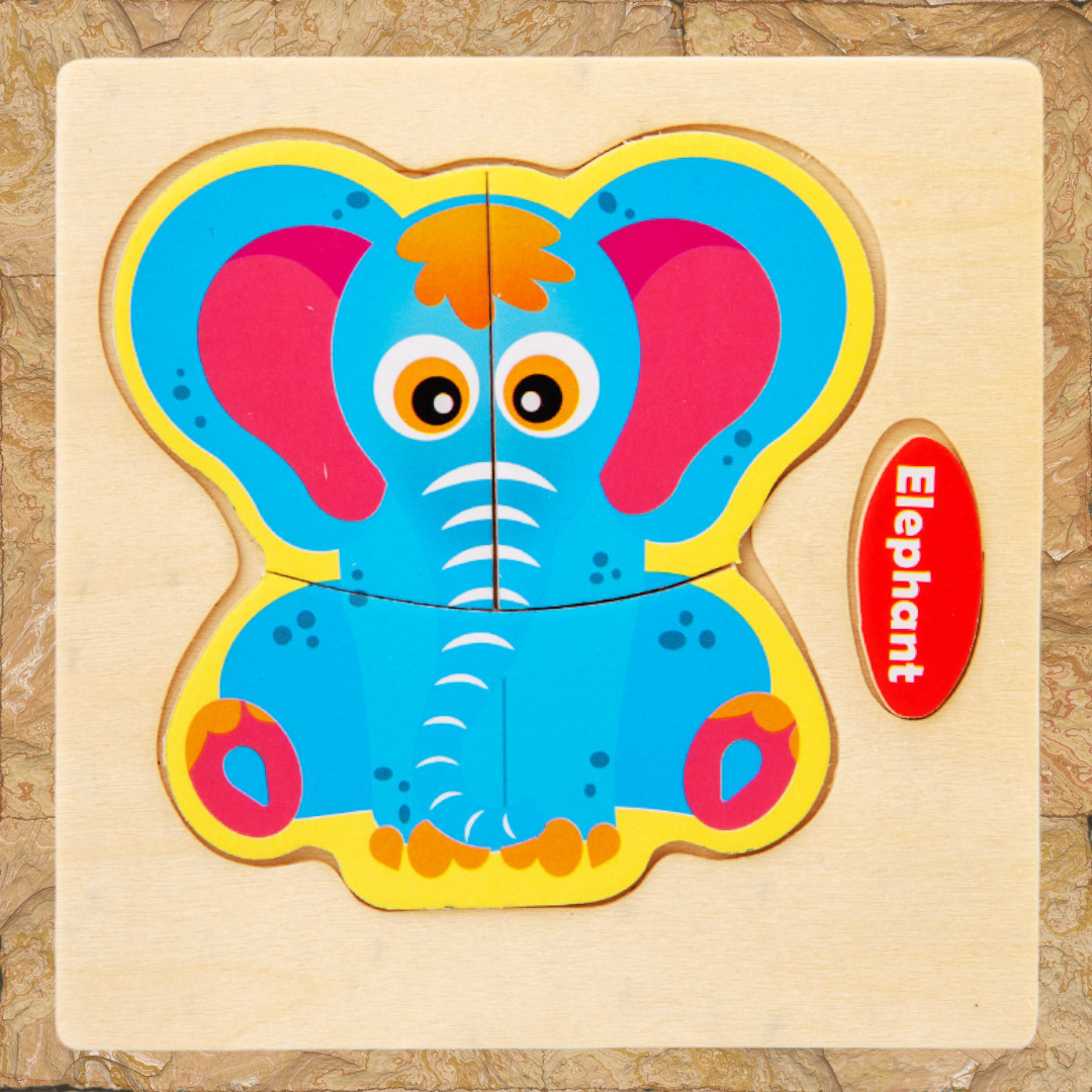 Wooden Children Jigsaw Puzzle With Names - 10.5 x 10.5 cm