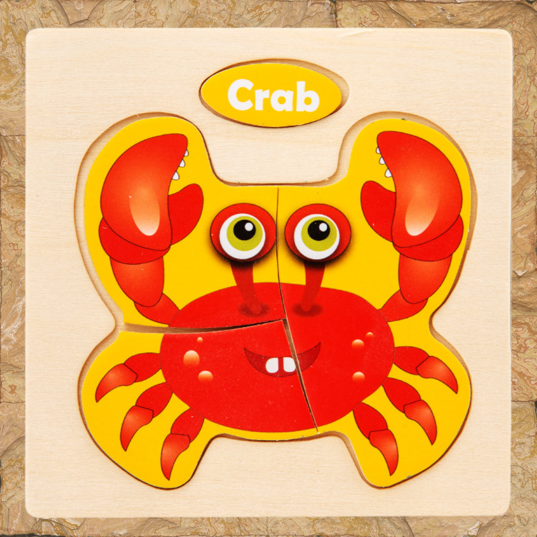 Wooden Children Jigsaw Puzzle With Names - 10.5 x 10.5 cm