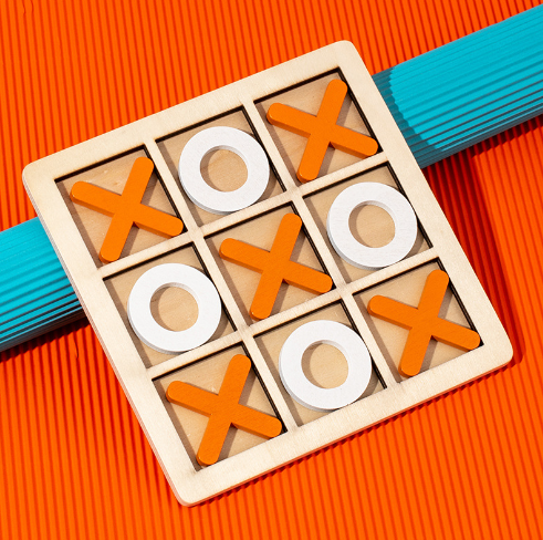 Wooden Tic Tac Toe Game