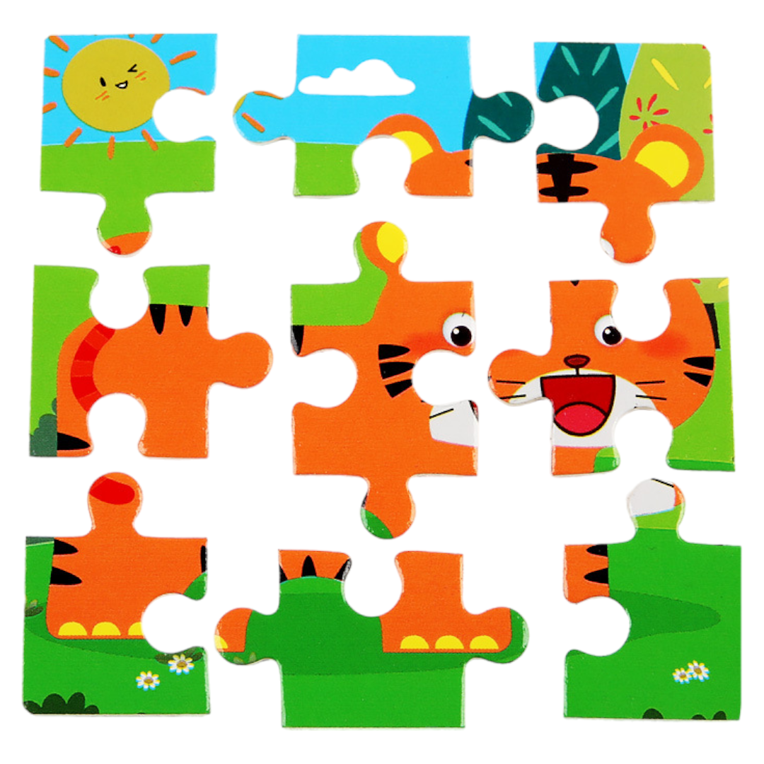Small Cartoon Wooden Children Jigsaw Puzzle - 9 x 9 cm