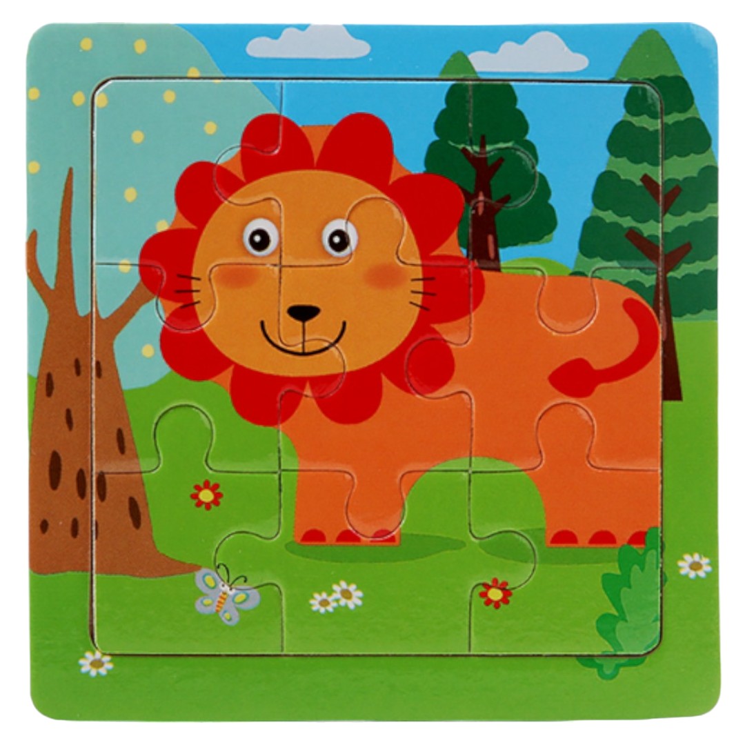 Small Cartoon Wooden Children Jigsaw Puzzle - 9 x 9 cm