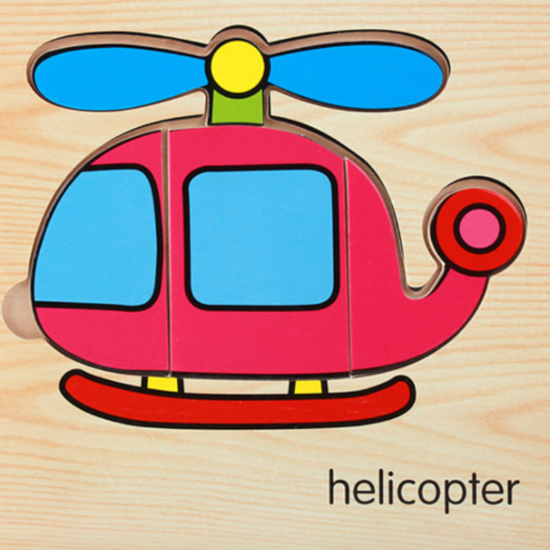 Wooden Large Transport Puzzles - 15 x 15 cm