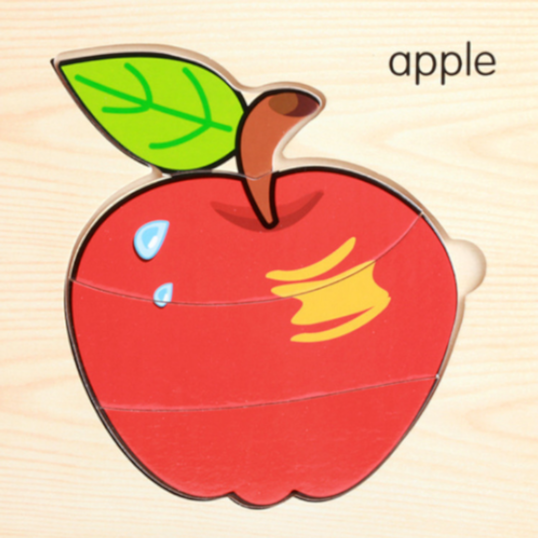 Wooden Large Fruit Puzzles - 15 x 15 cm