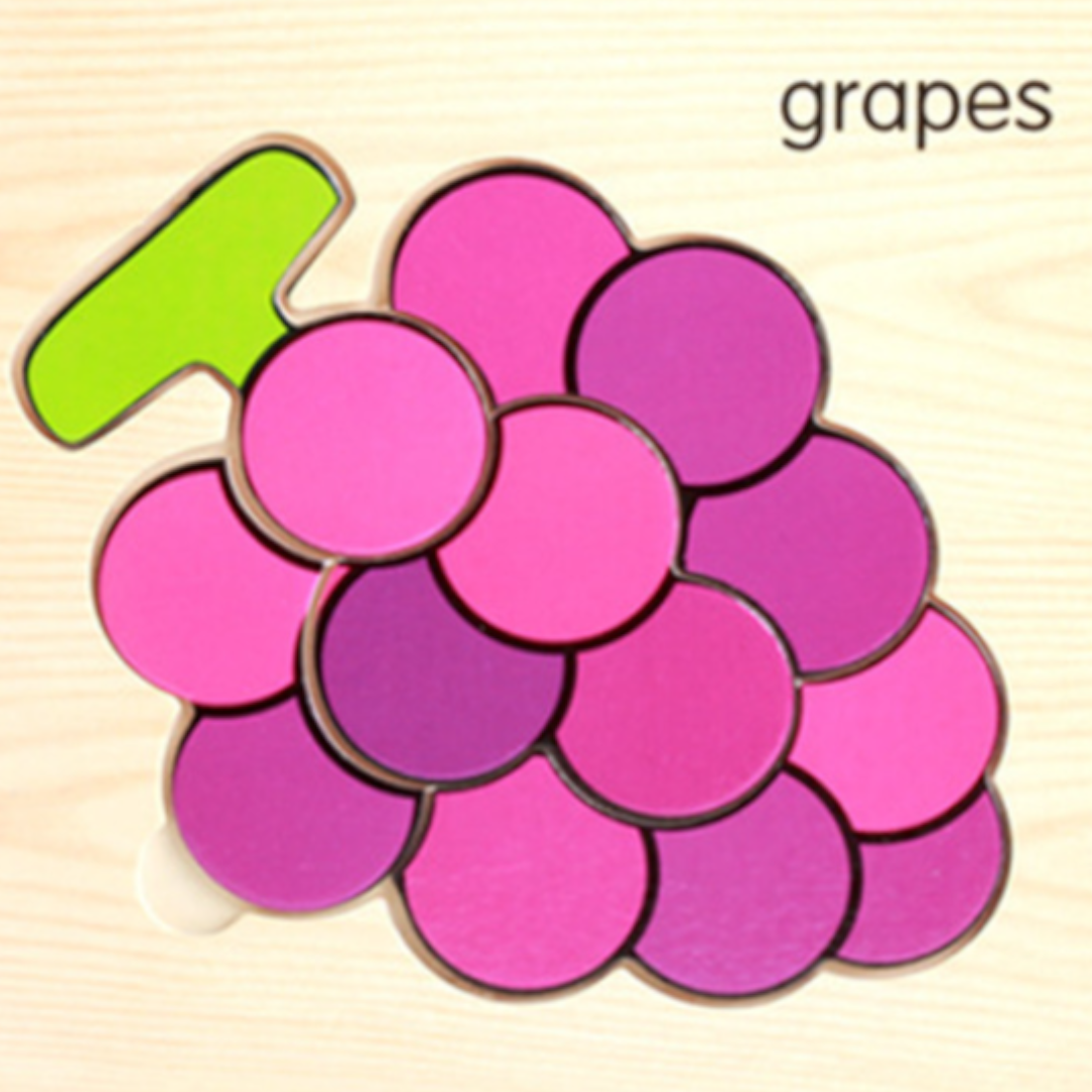 Wooden Large Fruit Puzzles - 15 x 15 cm