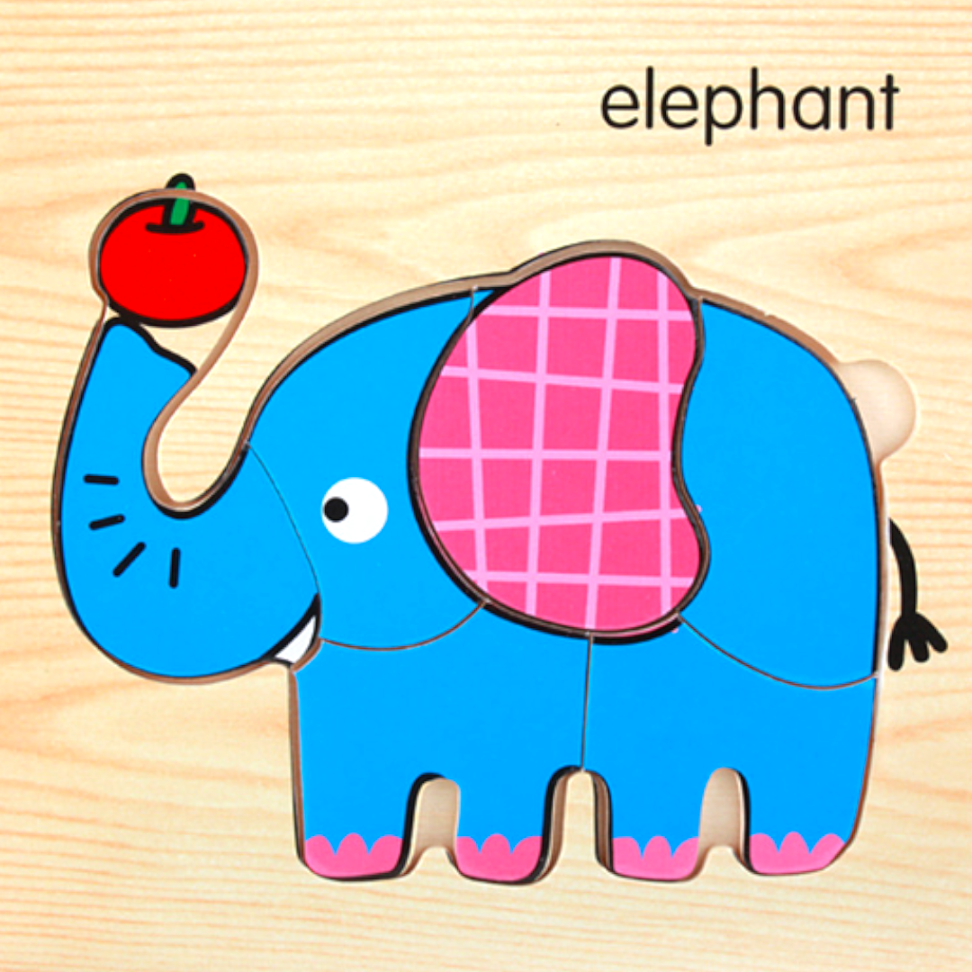 Wooden Large Animal Puzzles - 15 x 15 cm