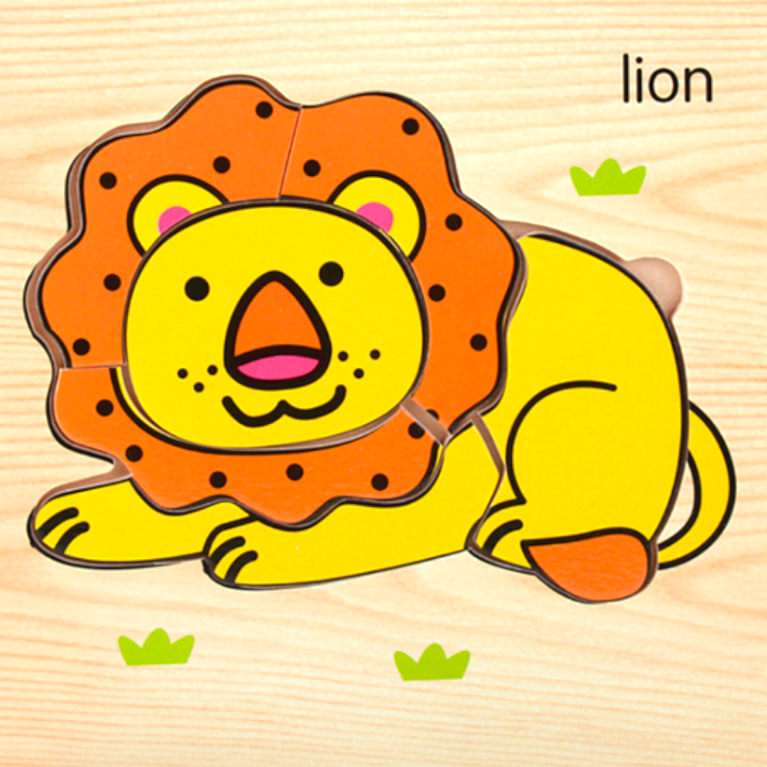 Wooden Large Animal Puzzles - 15 x 15 cm