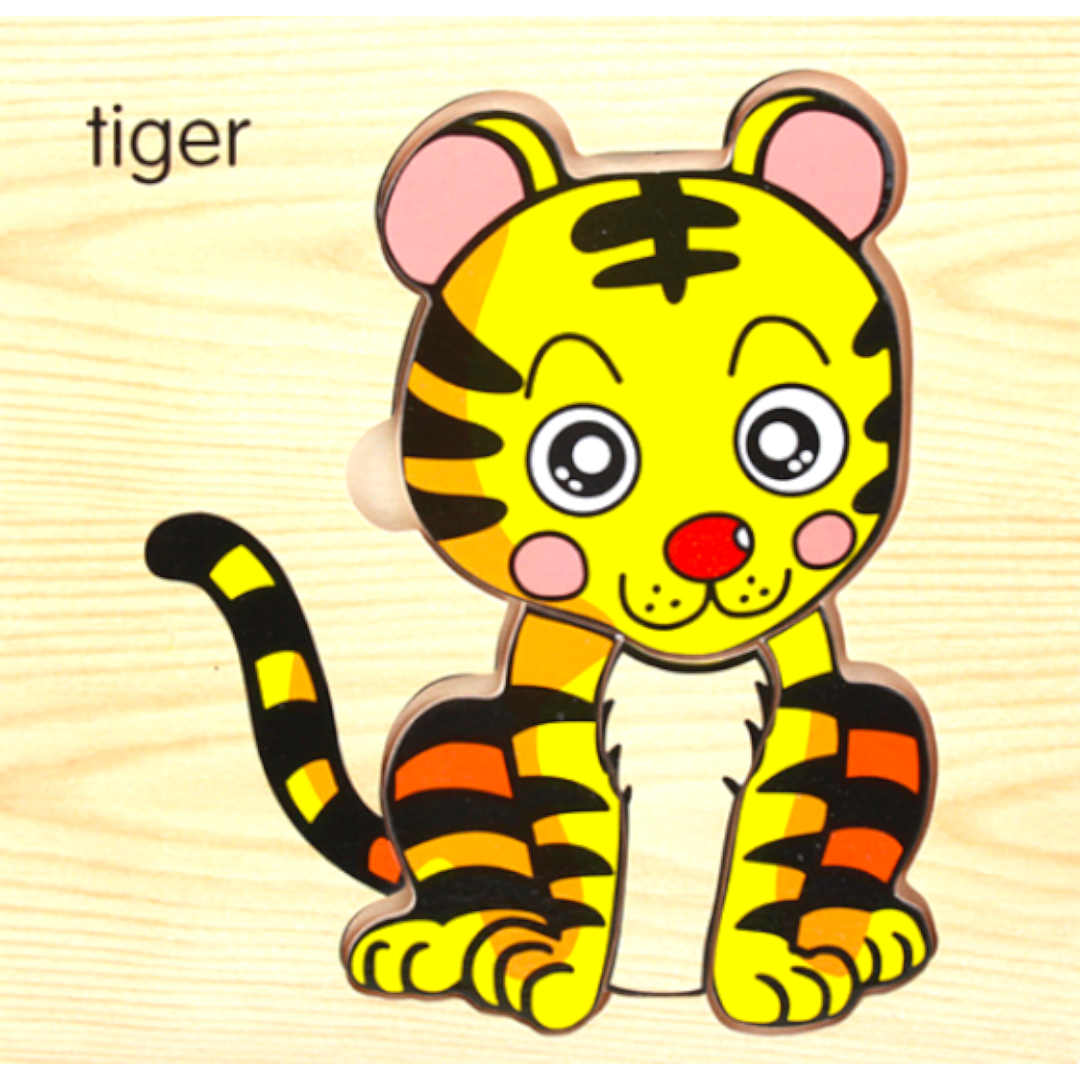 Wooden Large Animal Puzzles - 15 x 15 cm