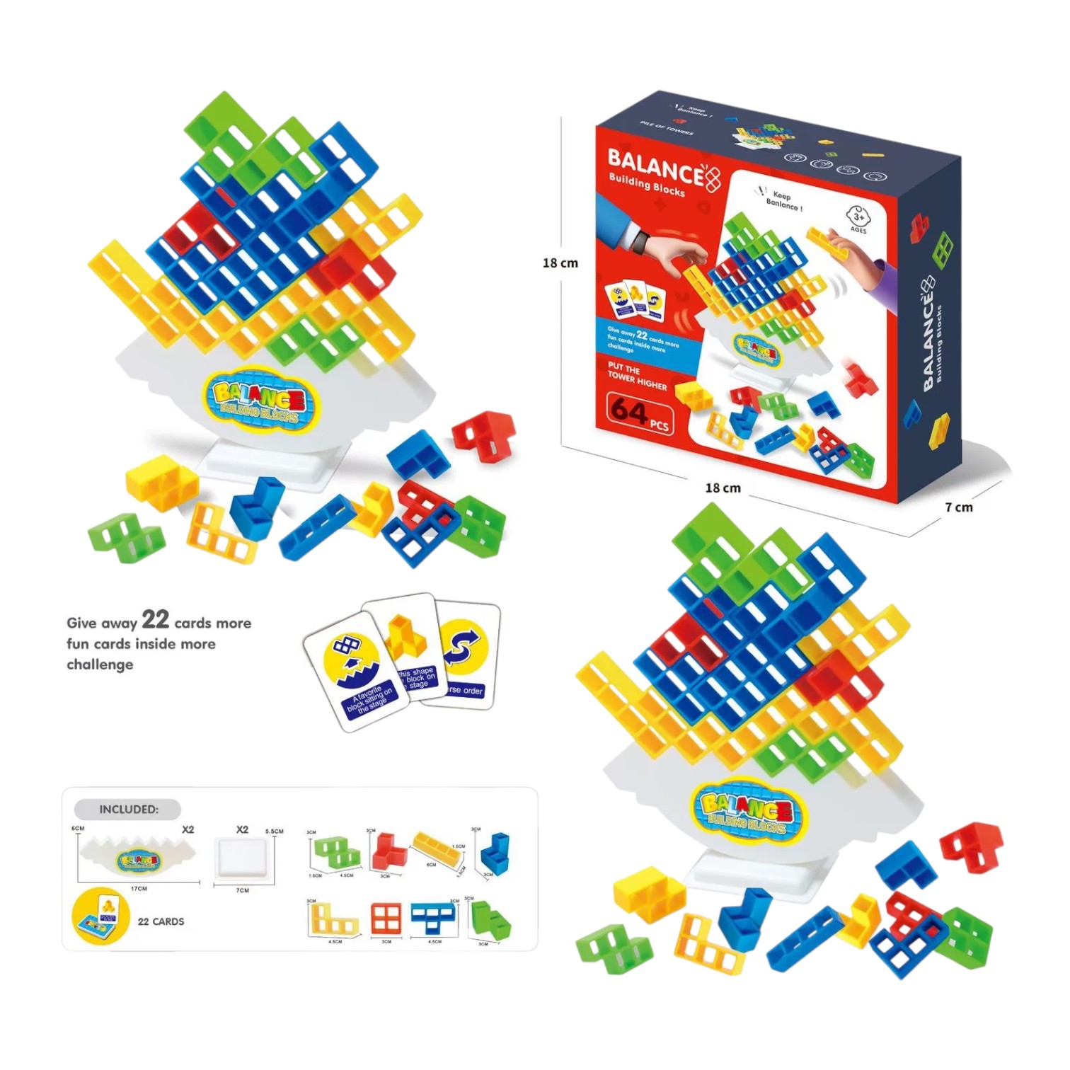Tetra Tower Balance Building Blocks Game