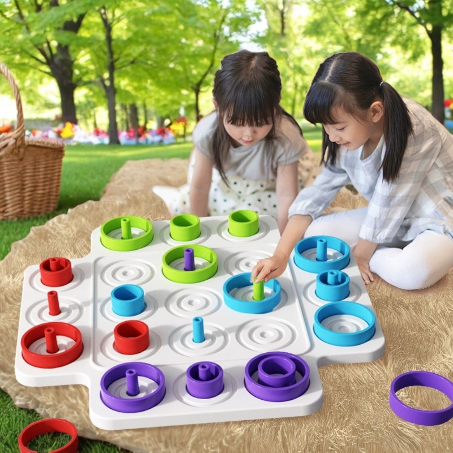 Colorful Ring Tic Tac Toe