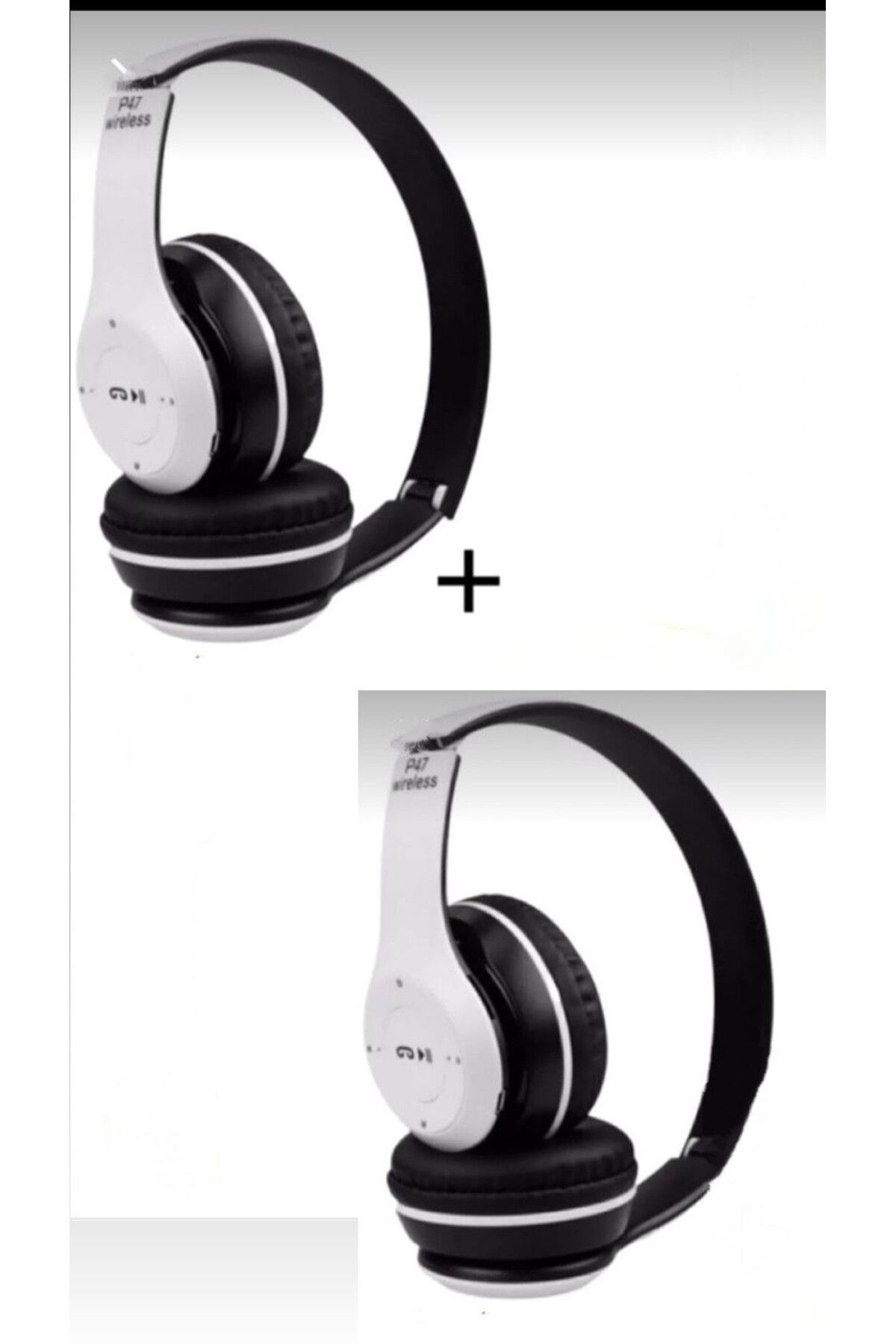 P47 Bluetooth Kulaklık Beyaz Beyaz 2 Adet