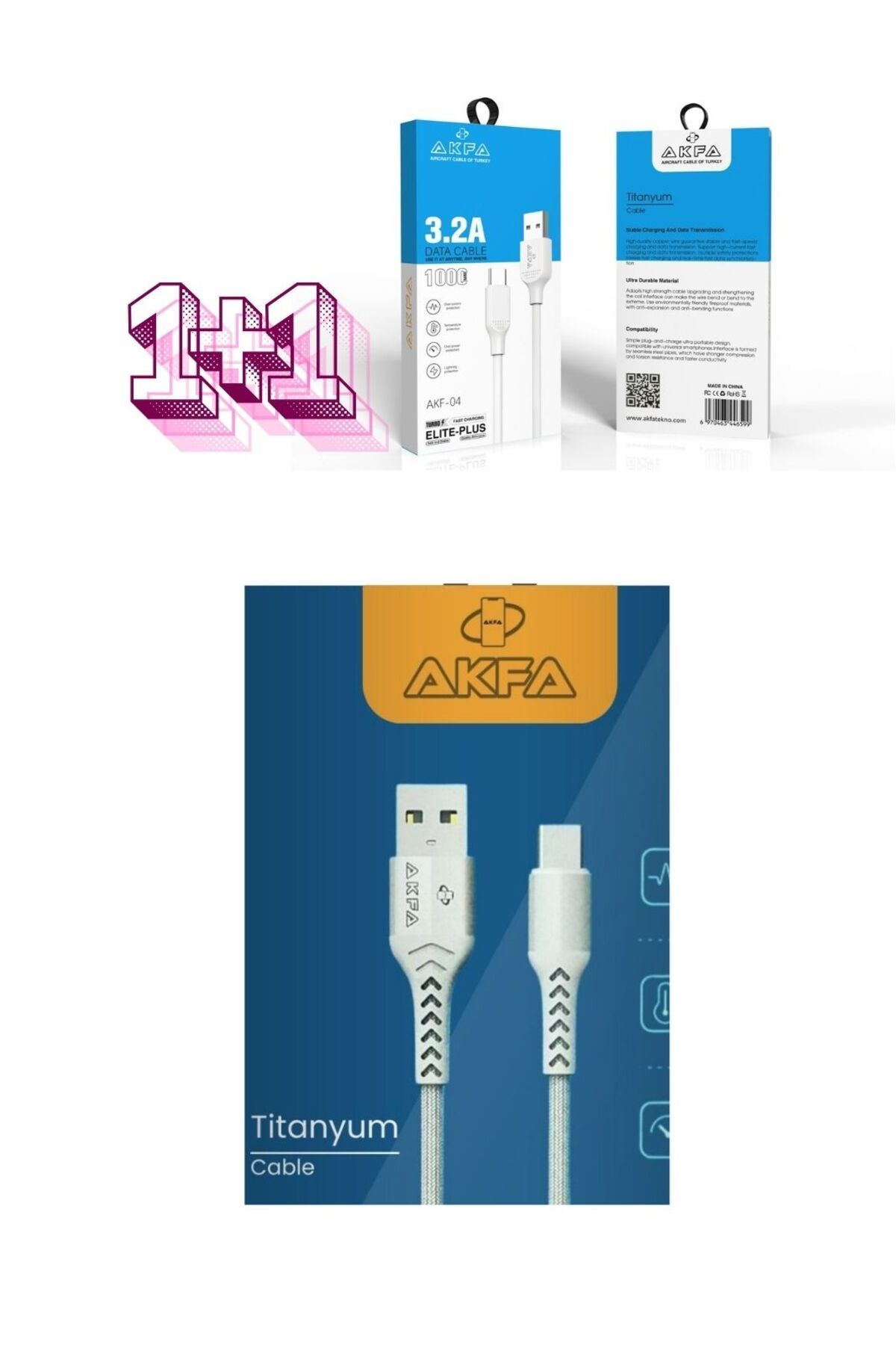 3.2a Silikon Hızlı Şarj Kablosu 2-adet