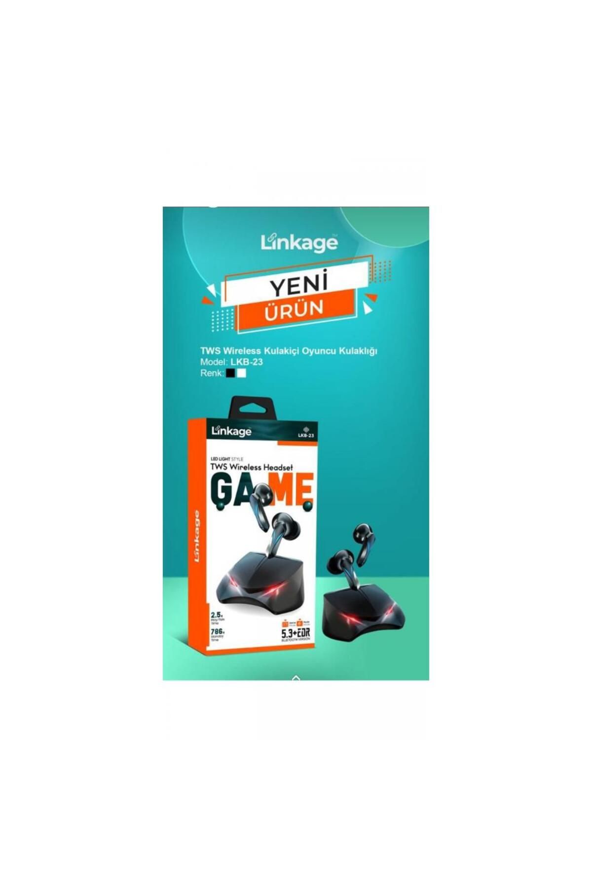Lkb-23 Bluetooth 5.3v Led oyuncu Tws Game Kulaklık 1 Adet