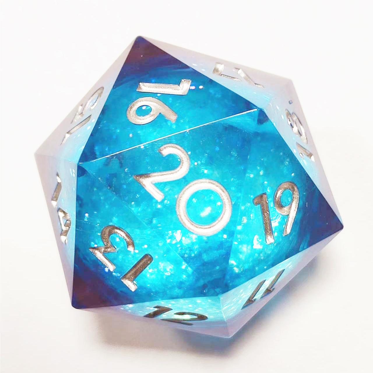 Internal Quicksand/Dragon Eye 33mm D20 Resin dice