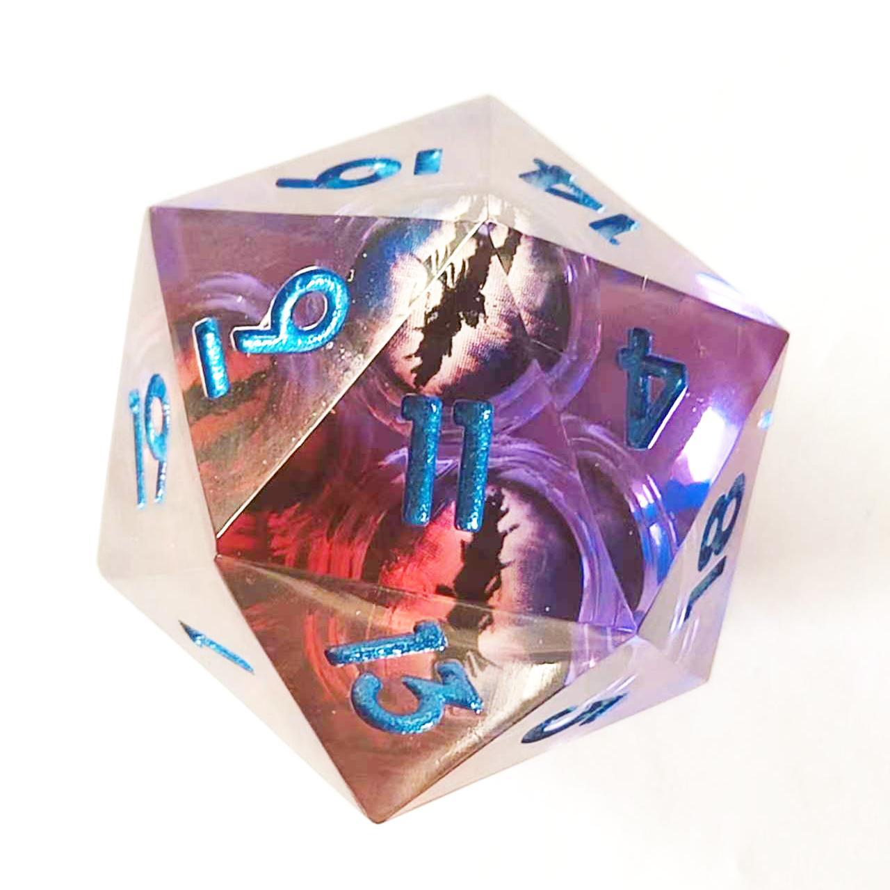 Internal Quicksand/Dragon Eye 33mm D20 Resin dice