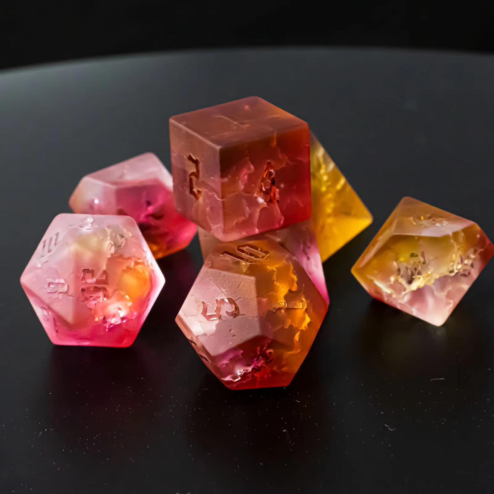 Sandblasted Gemstone Dice