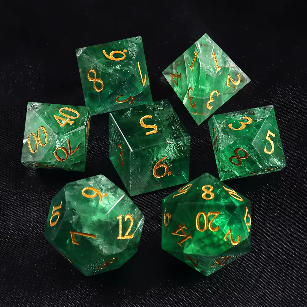 Sandblasted Gemstone Dice
