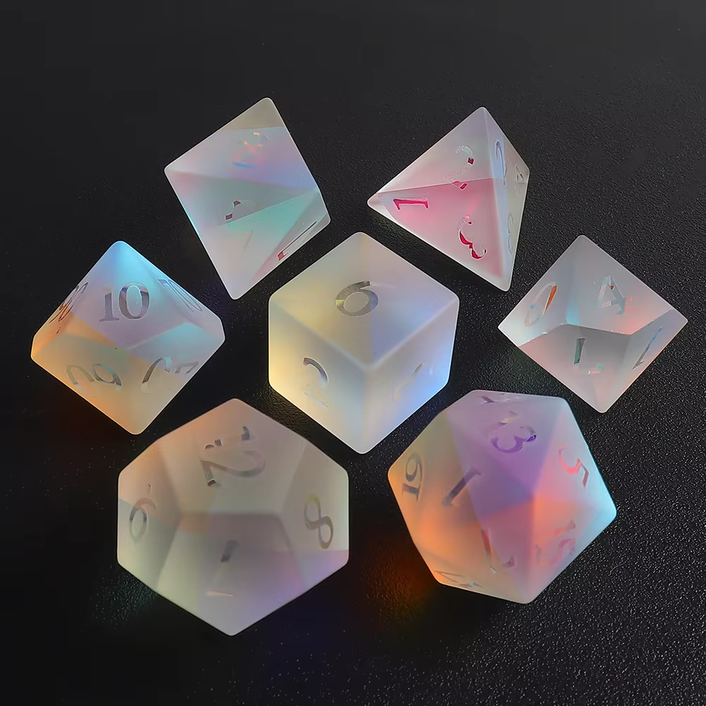 Sandblasted Gemstone Dice