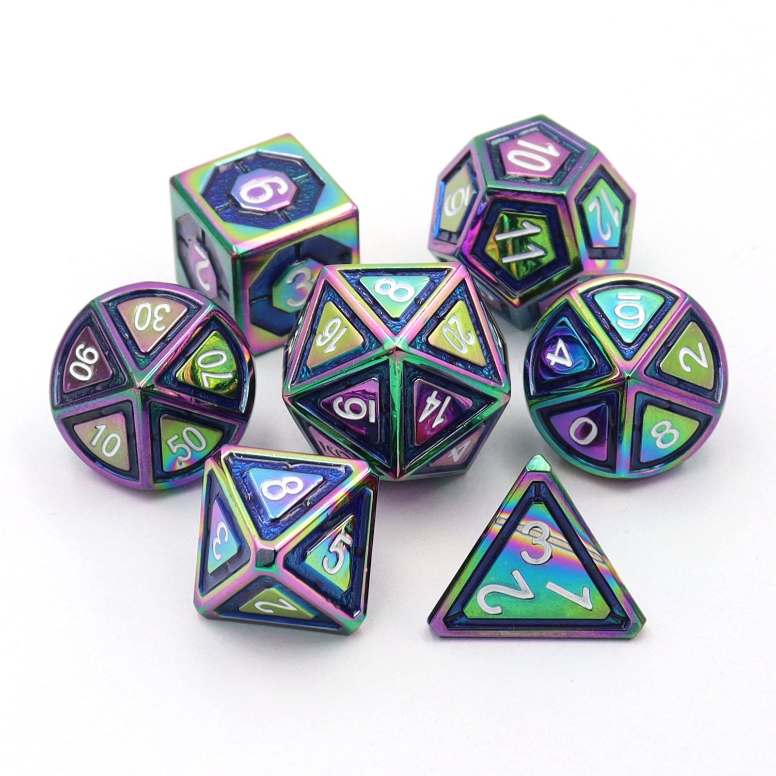 Concave and convex metal dice