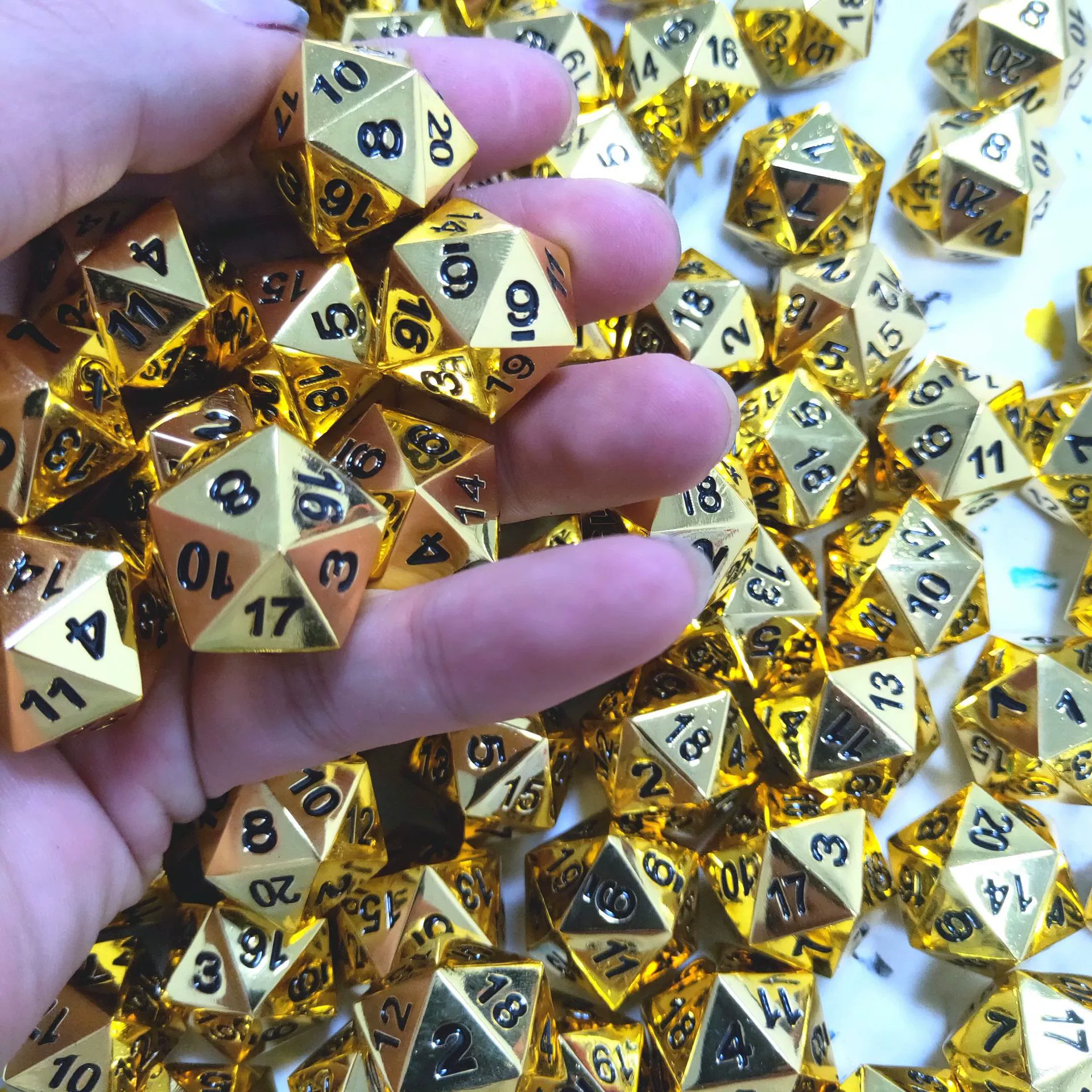 Bulk D20 Metal Dice Wholesale