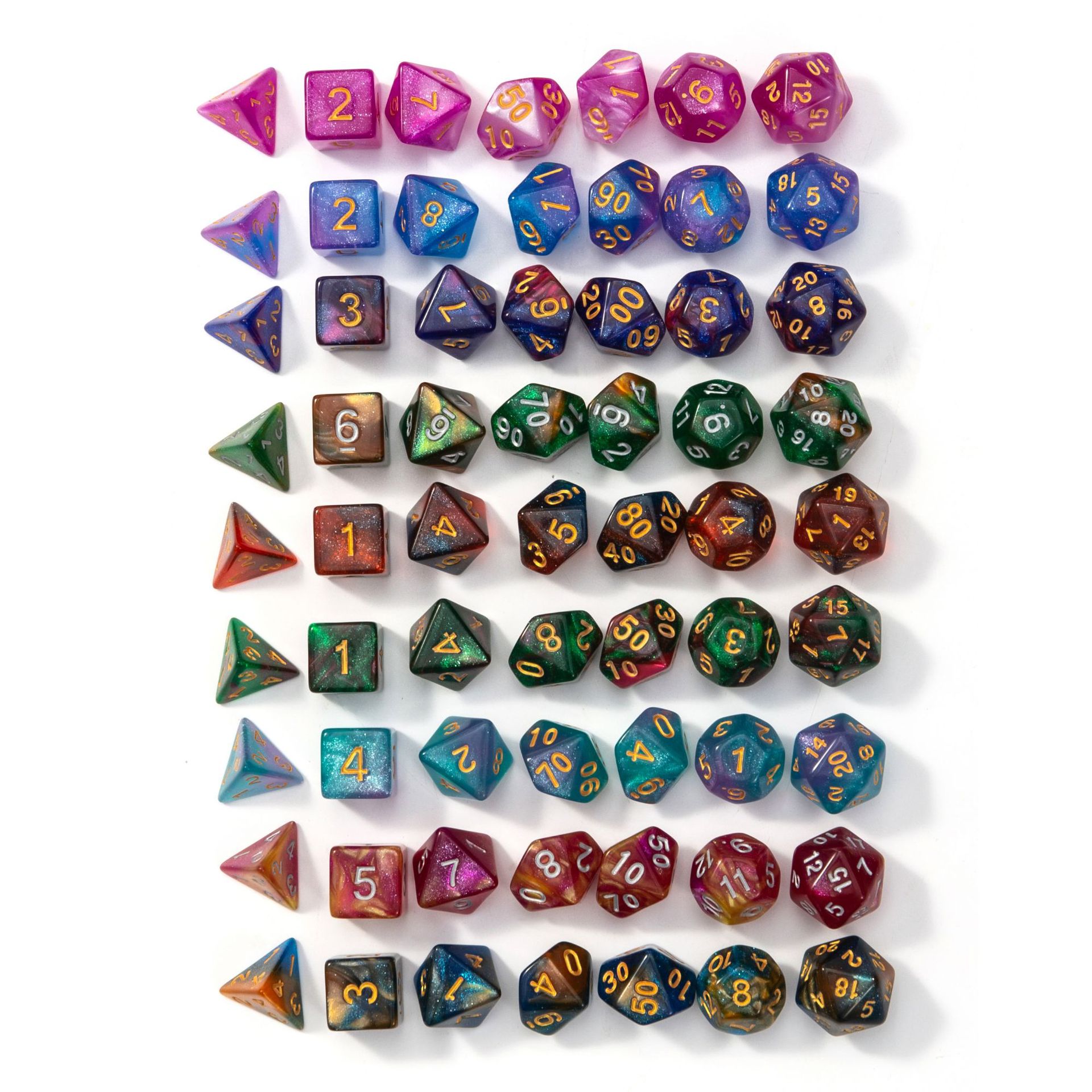 Starry sky acrylic dice