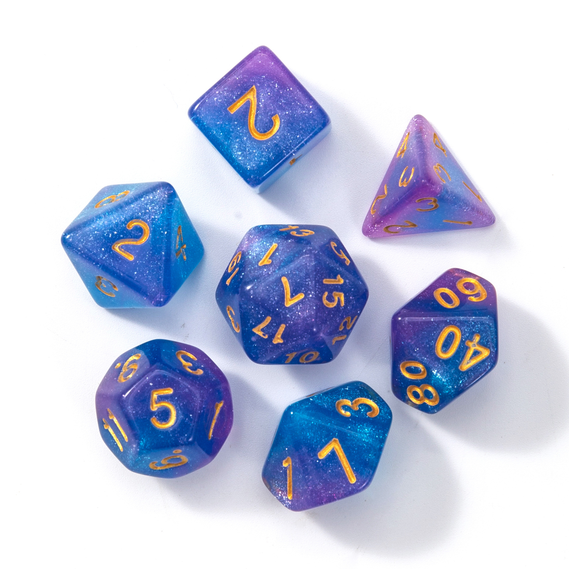 Starry sky acrylic dice
