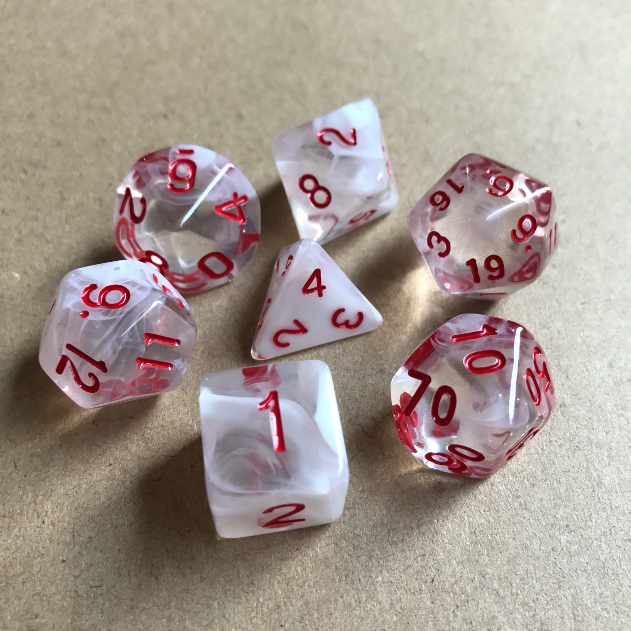 Floating silk two-color transparent dice