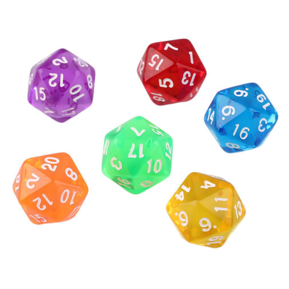 20 mm D20 acrylic bulk dice wholesale 
