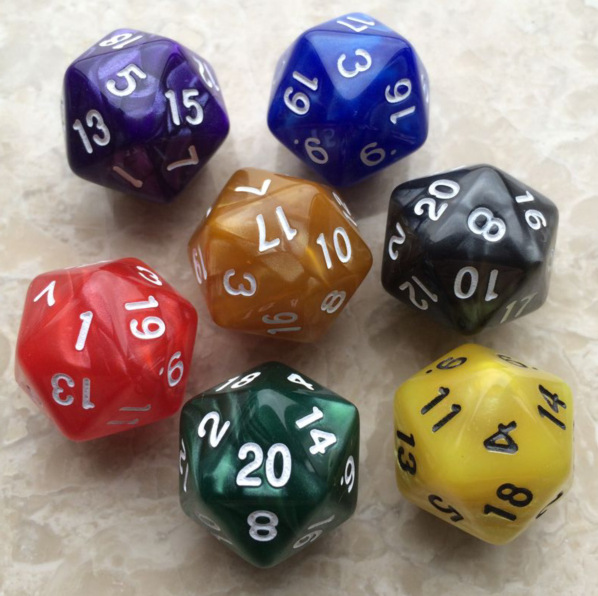 20 mm D20 acrylic bulk dice wholesale 