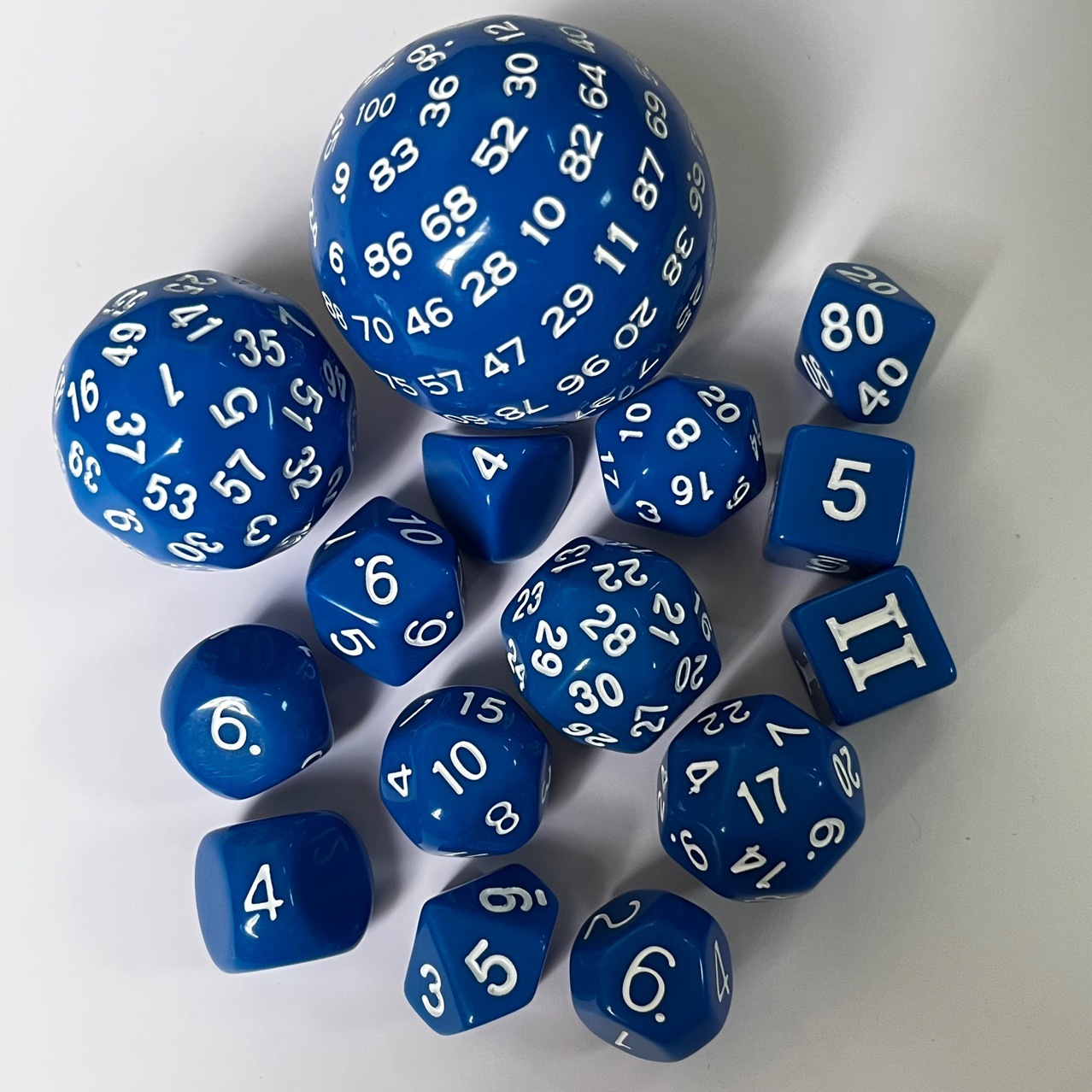 15 Pieces DND Dice Set Acrylic Polyhedral Dice D3-D100 Game Dice Set