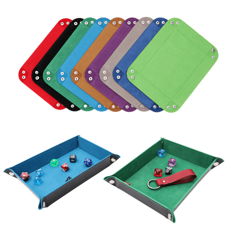 Four-corner folding game dice tray